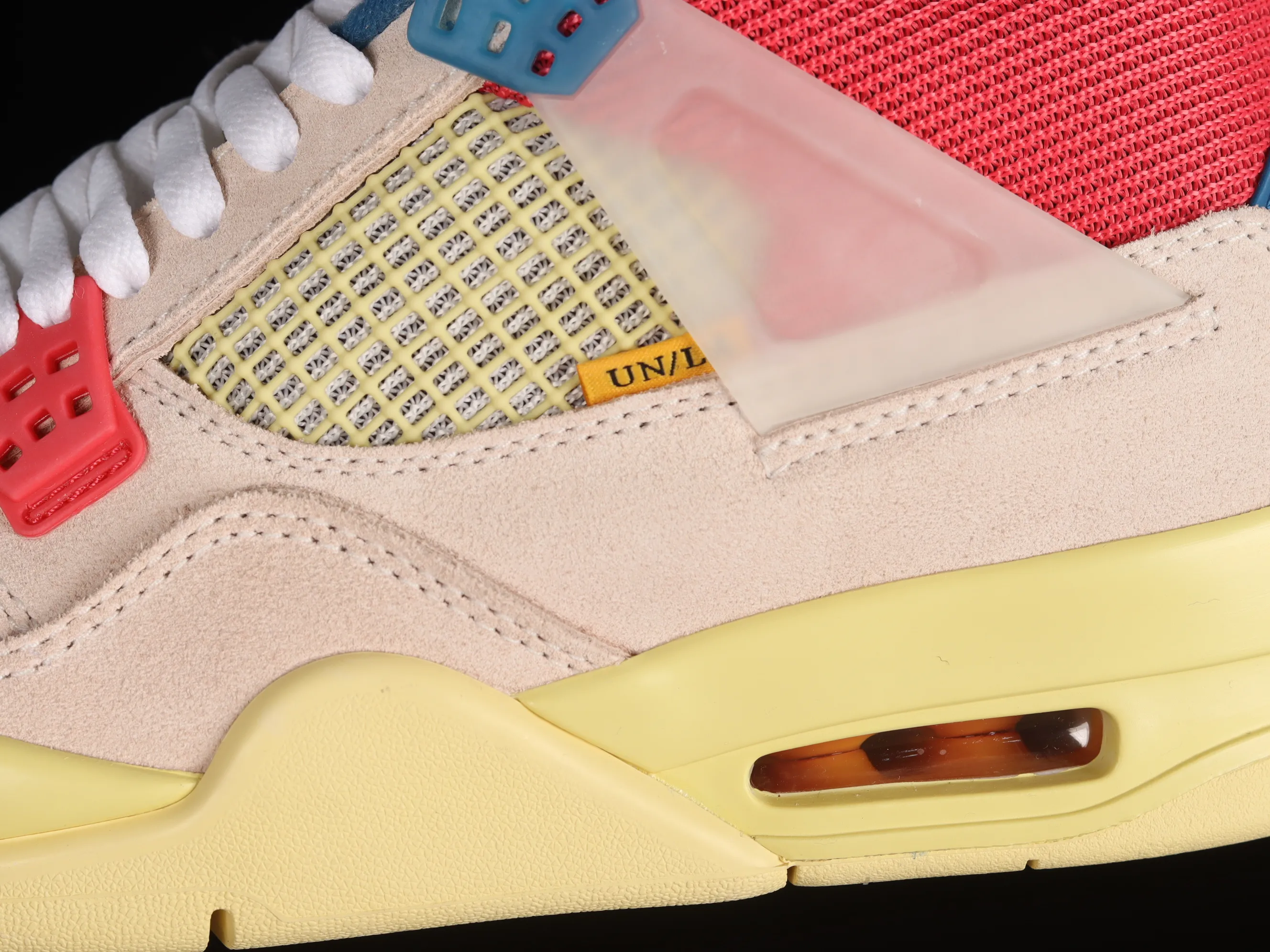 All categories Air Jordan Jordan series basketball shoes Air Jordan 4 OG version Union La x Air Jordan 4 Retro AJ4 Joe 4 Union Pink Blue Knights DC9533-800